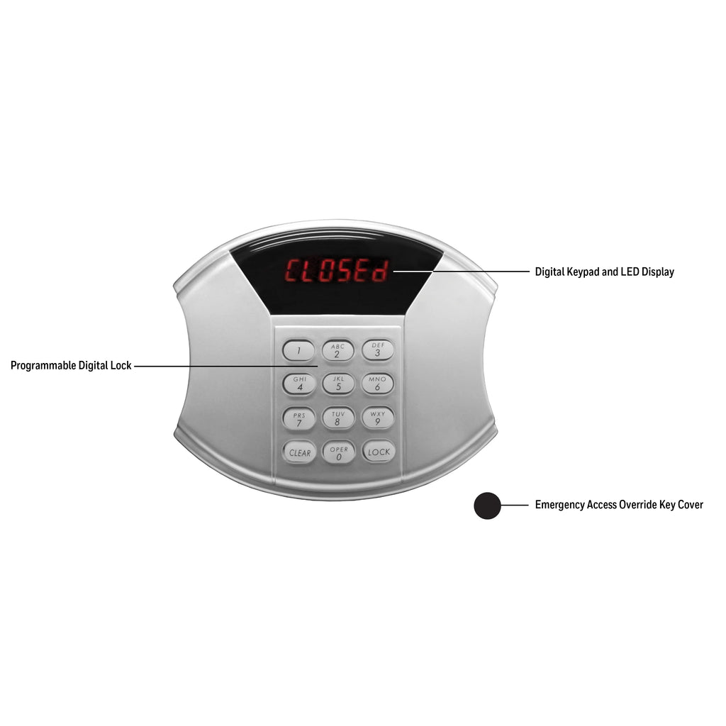 Honeywell Safes, 2.84 cu ft, Black Large Electronic Lock/Keys Steel Security Safe, 5107