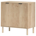 HOMCOM Holzschrank mit 2 Ebenen und verstellbarem Regal auf 3 Ebenen, 78x40x77,5 cm, Farbe Eiche