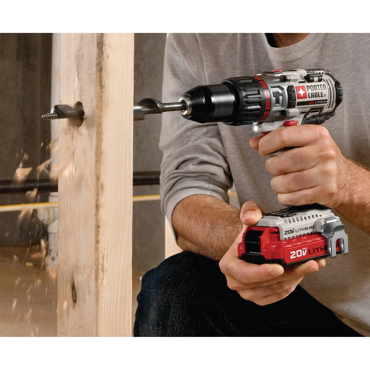 PORTER CABLE 20 - Volt Max Lithium - Ion Cordless Drill & Impact Driver Combo Kit, PCCK602L2