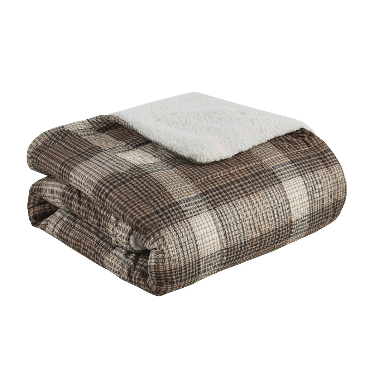 Lumberjack Softspun Down Alternative Filled Throw - Brown - Woolrich