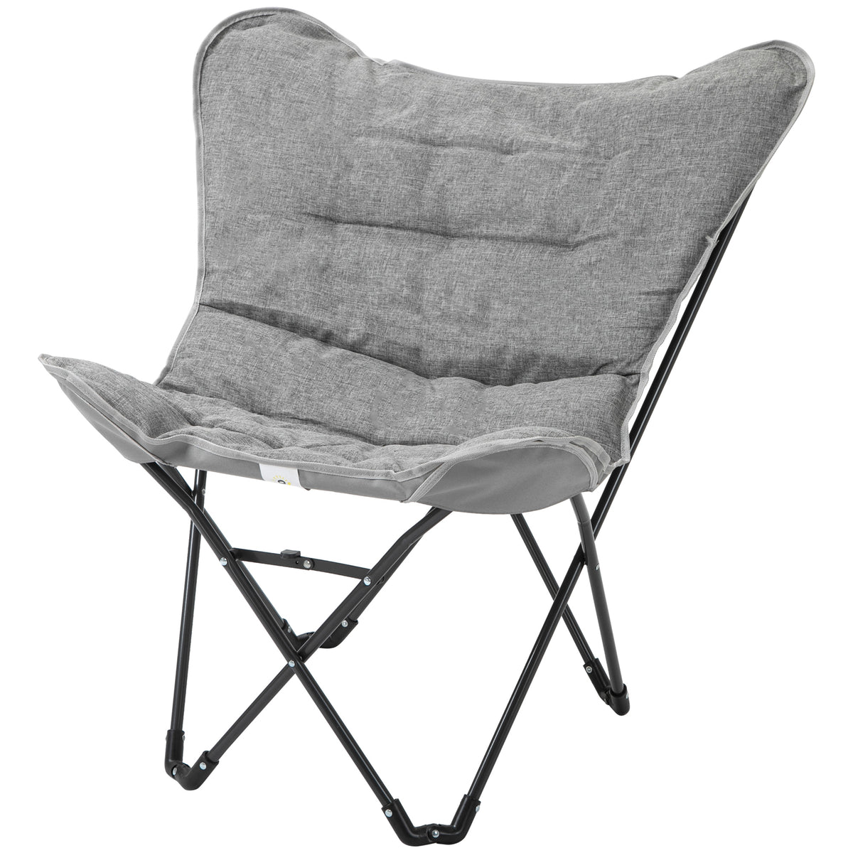 Outsunny Faltstuhl faltbar Campingstuhl gepolstert Outdoor Klappstuhl bis 120kg belastbar robust Angelstuhl Gartenstuhl für Garten Camping Strand