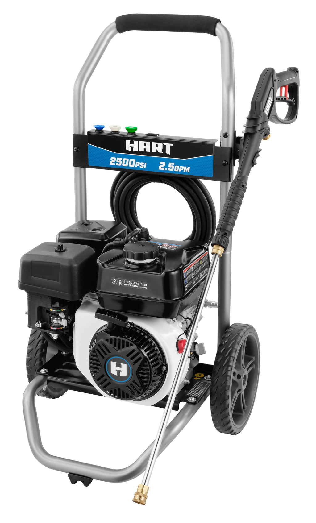 HART 2500PSI 2.5 GPM 212cc Cold Water Gas Pressure Washer