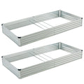 Foxlang 2 Pack 8x4x1ft Galvanized Raised Garden Bed