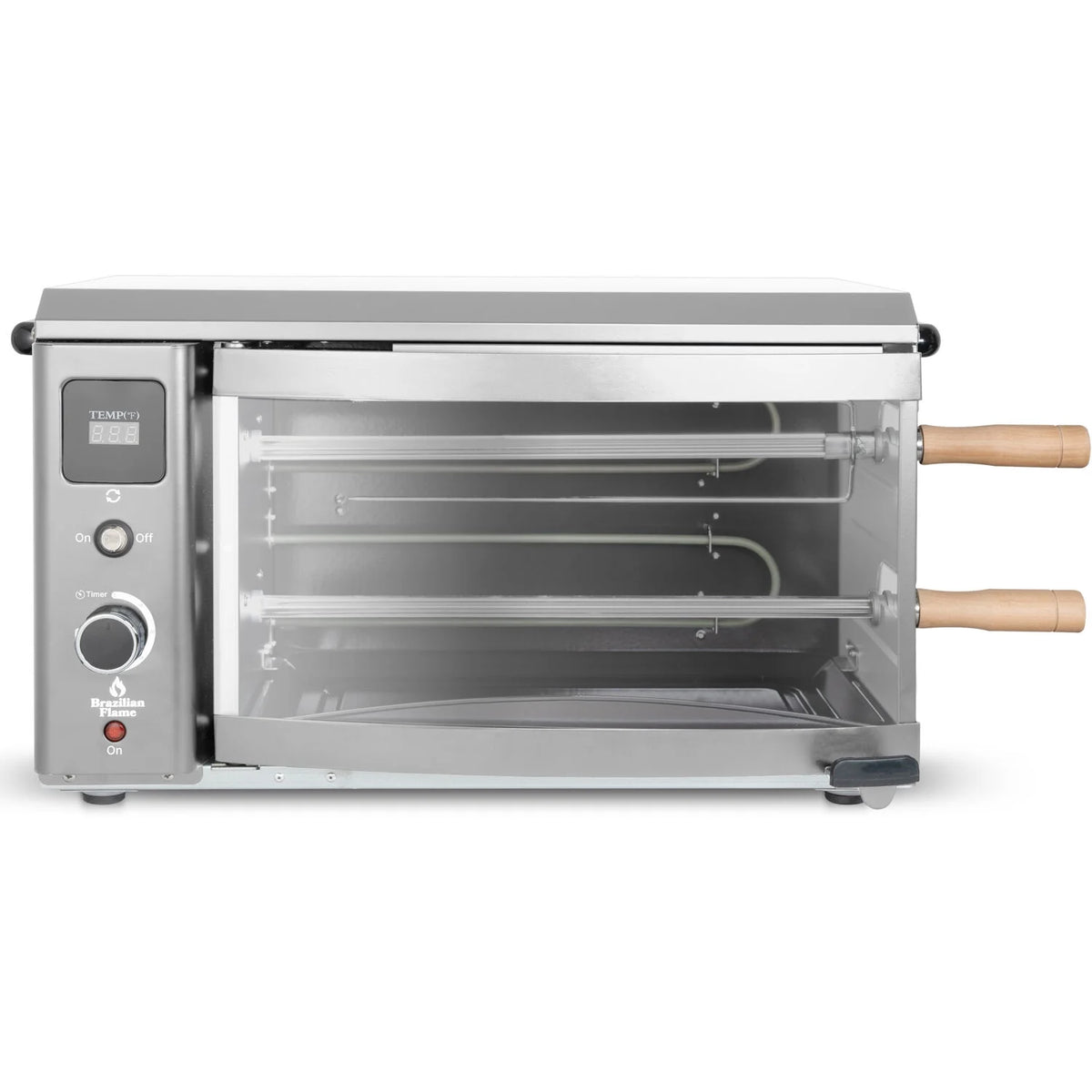 Brazilian Flame 2 - Skewer Brazilian Rotisserie Electric Grill in Red