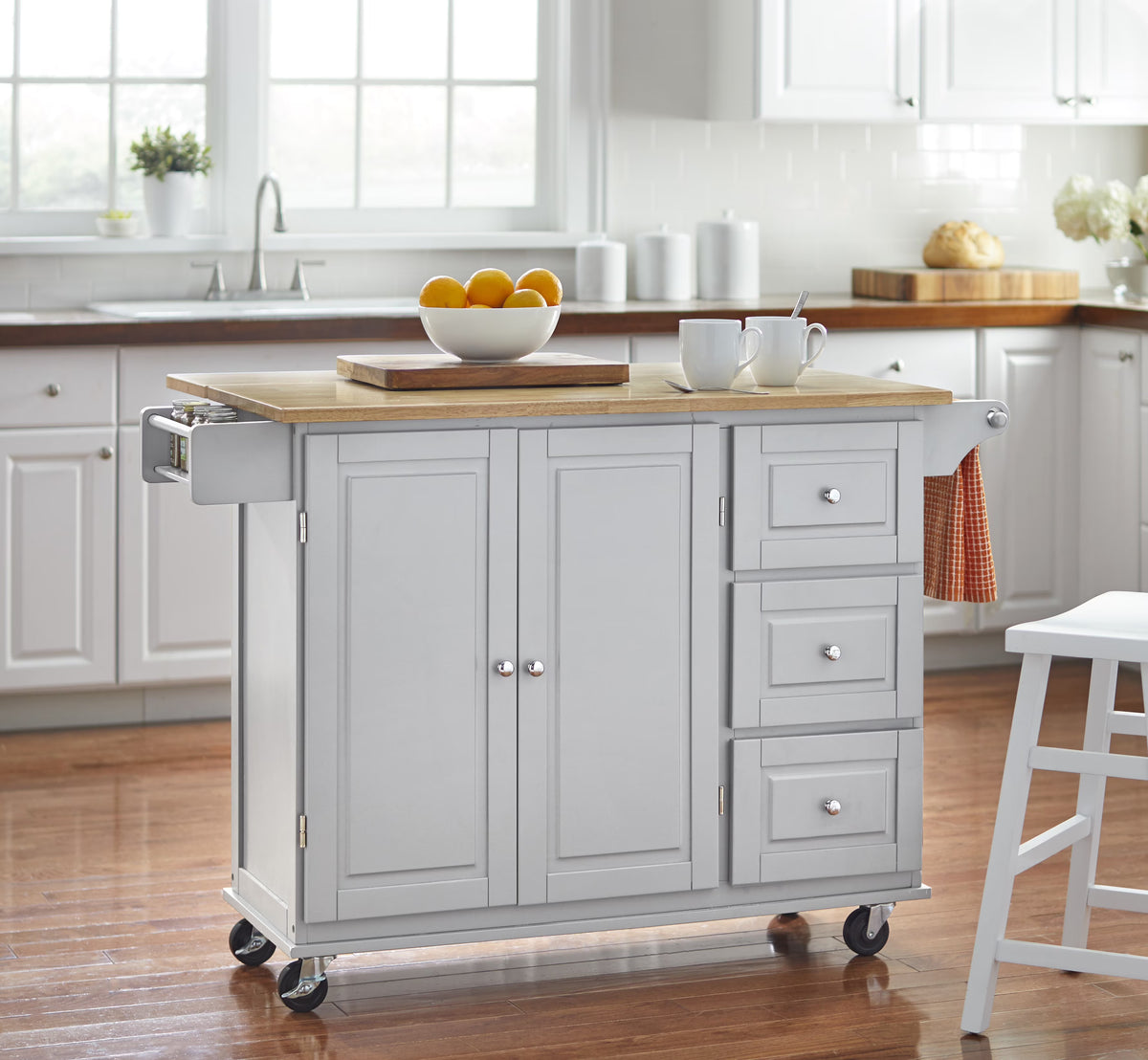 Thatcher Kitchen Cart, Grey