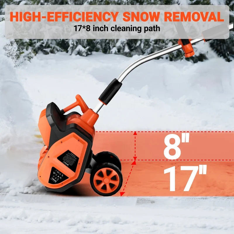 VOLTASK Cordless Snow Shovel - 24V | 11 - Inch | 4 - Ah Cordless Snow Blower, Battery Snow Blower with Adjustable Front Handle (4 - Ah Battery & Quick Charger Included)