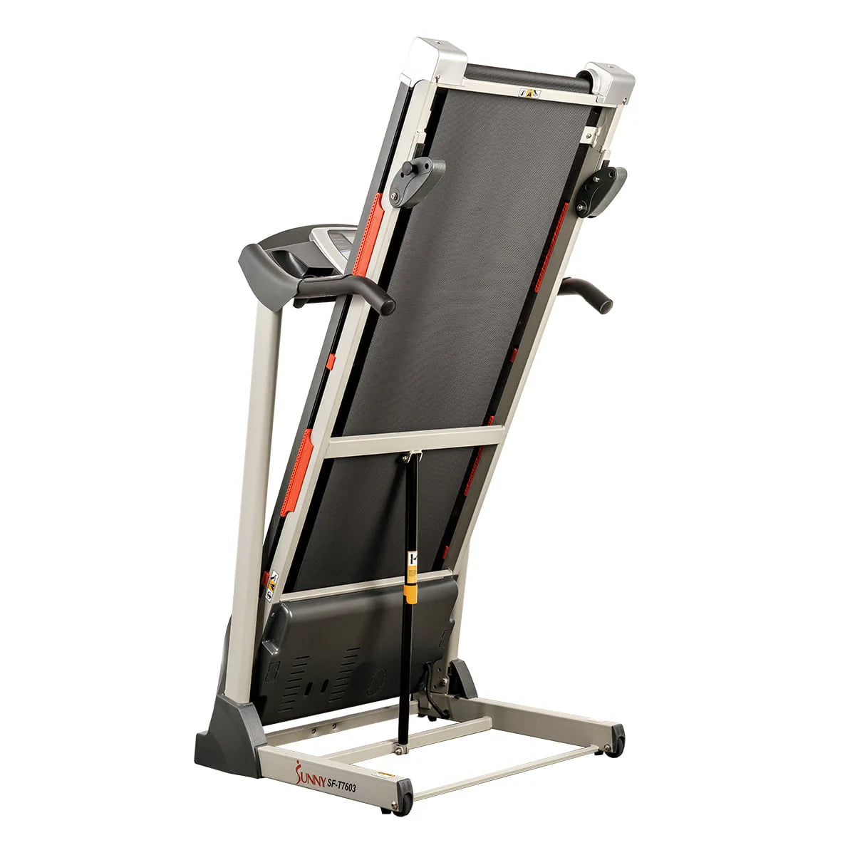 Sunny Health & Fitness Powerful Electric Treadmill for Home, Foldable, Manual Incline, Built - in Programs, Pulse Sensor, SF - T7603