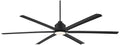 Casa Vieja 84" Ultra Breeze Modern Industrial Outdoor Ceiling Fan with Dimmable LED Light Remote Control Matte Black Wet Rated for Patio Exterior