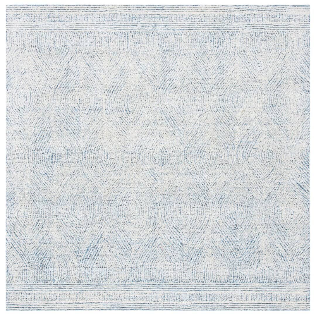 Colbert Handmade Tufted Wool Area Rug in Ivory/Blue Dakota Fields Rug Size: Square 8'