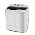 Super Deal Compact Mini Twin Tub Washing Machine, Portable Laundry Washer W/WASH and Spin Cycle Combo, Built-In Gravity Drain, 13lbs