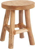 Cobble Teak Wood Planter Stand | Aura Modern Home 6.75"x 8.5"