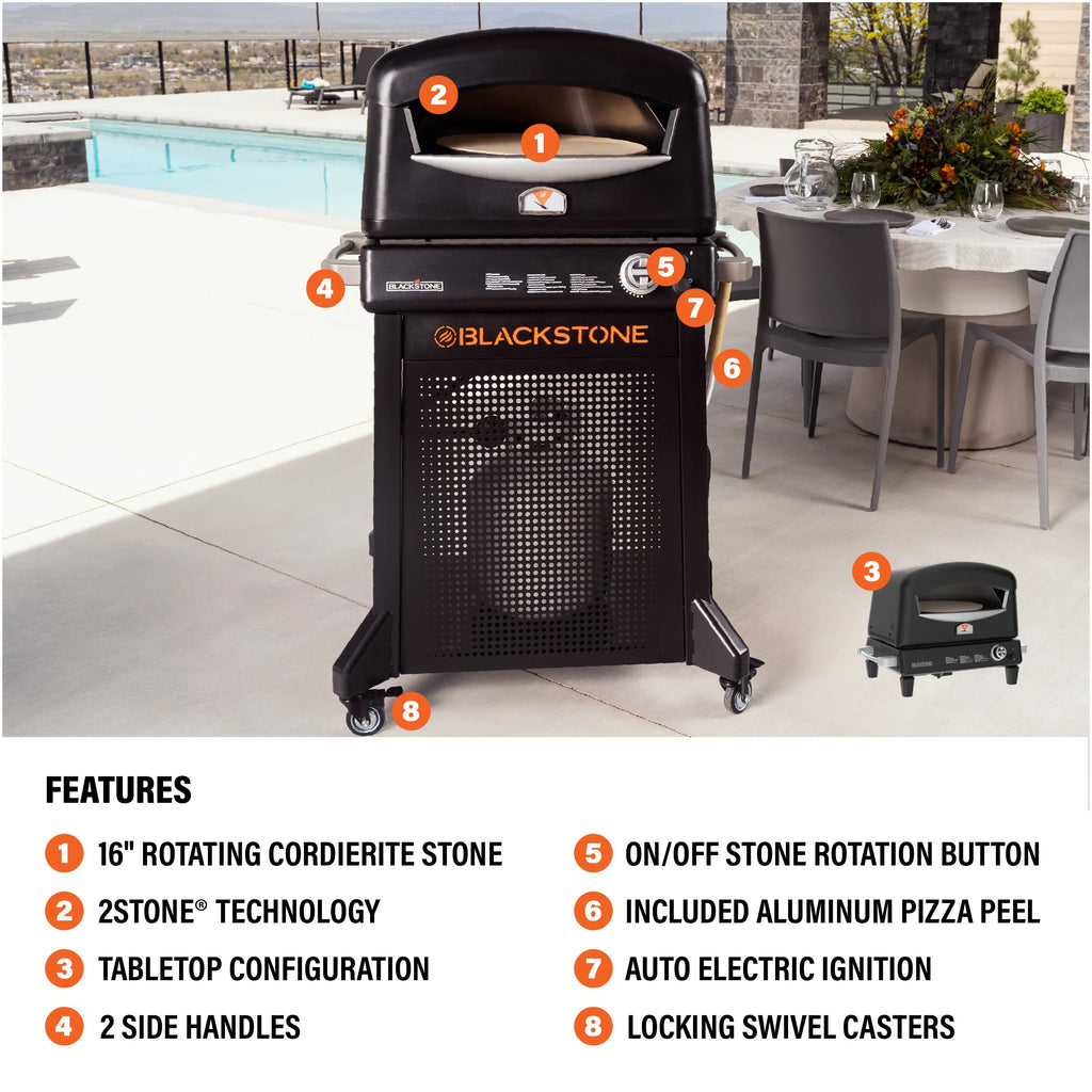 Blackstone Propane Outdoor Pizza Oven with Stand and Pizza Peel