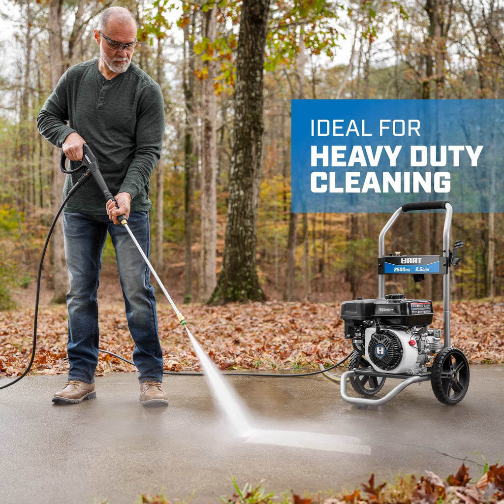HART 2500PSI 2.5 GPM 212cc Cold Water Gas Pressure Washer