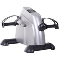 HOMCOM Mini Heimtrainer Fitnessbike Pedaltrainer mit LCD-Display verstellbarer Widerstand Arm und Beintrainer Hometrainer Fitnessgerät für Senioren Zuhause Heim Büro 35 x 40 x 31 cm Silber