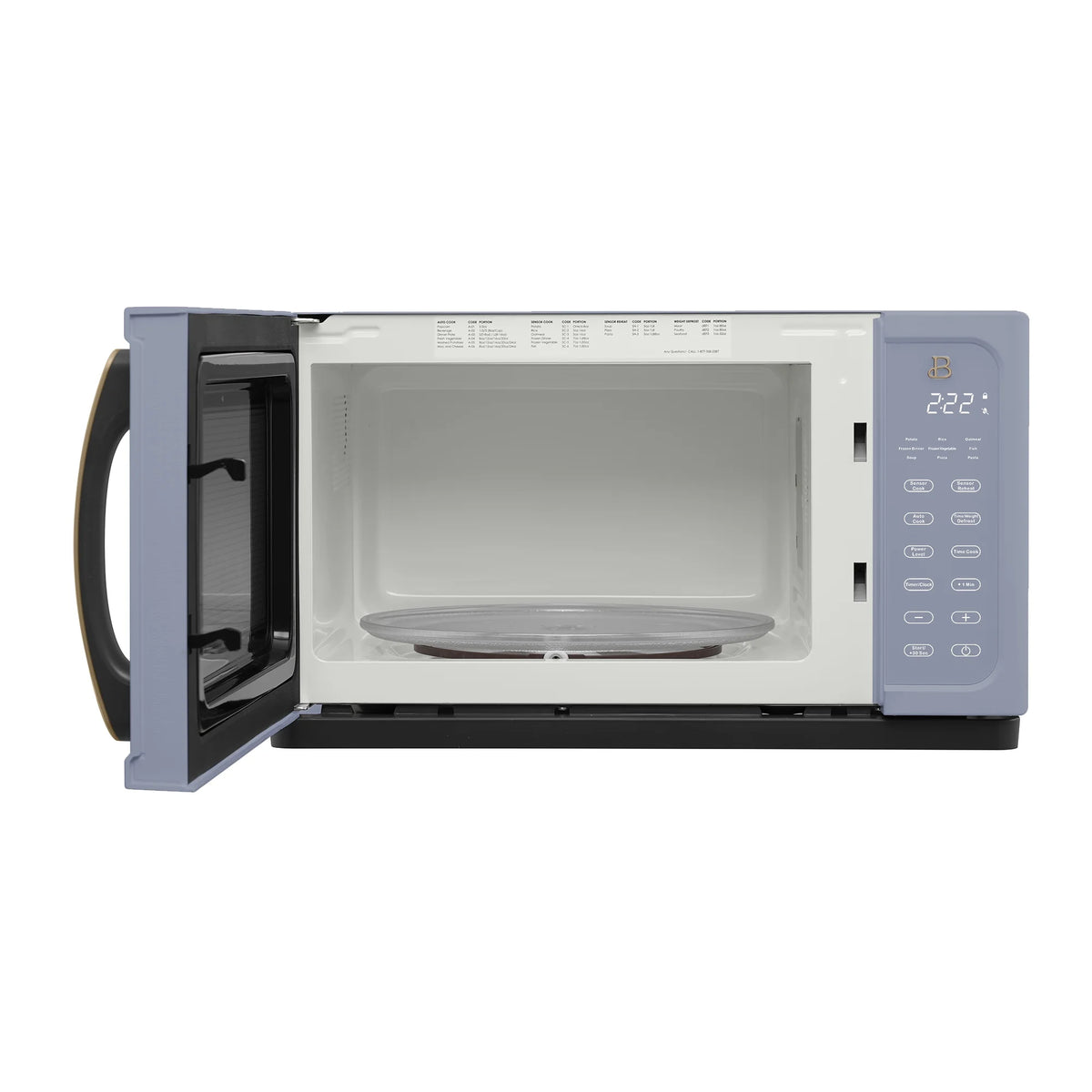 Beautiful 1.1 cu ft 1000 Watt, Sensor Microwave Oven, White Icing by Drew Barrymore, New
