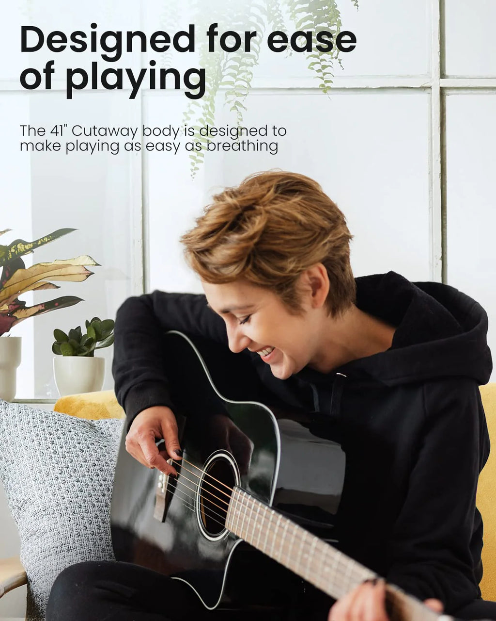 Moukey 41 Acoustic Guitar for Beginner Adult Teen