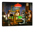 ELITEART-Dogs Playing Poker by Cassius Marcellus Coolidge Oil Painting Reproduction Giclee Wall Art Canvas Prints