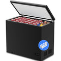 Kismile 7.0 Cubic Feet Chest Freezer with Removable Basket Free Standing Top Open Door Compact Freezer with Adjustable Temperature for Home/Kitchen/