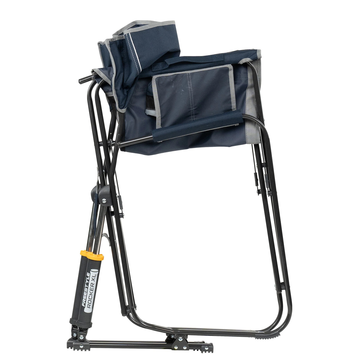 GCI Outdoor Freestyle Rocker XL Oversized Foldable Rocking Camp Chair, Pewter