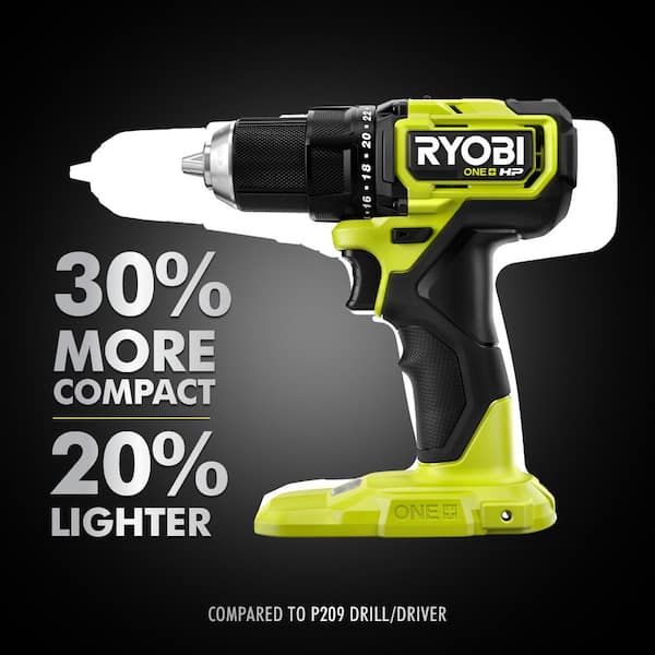 ONE+ HP 18V Brushless Cordless Compact 1/2 In. Drill/Driver Kit with (2) 1.5 Ah Batteries, Charger and Bag