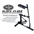 Louisville Slugger Black Flame Ultimate Pitching Machine for Baseball & Softball - Manual, Portable, Throws up to 50 MPH, Youth & Adult Training