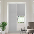 Joydeco Mini Blinds 100% Blackout Fabric Roller for Windows,Grey Thermal Roller Shades Insulated UV Protection for Home Office Bedroom French Doors, 3