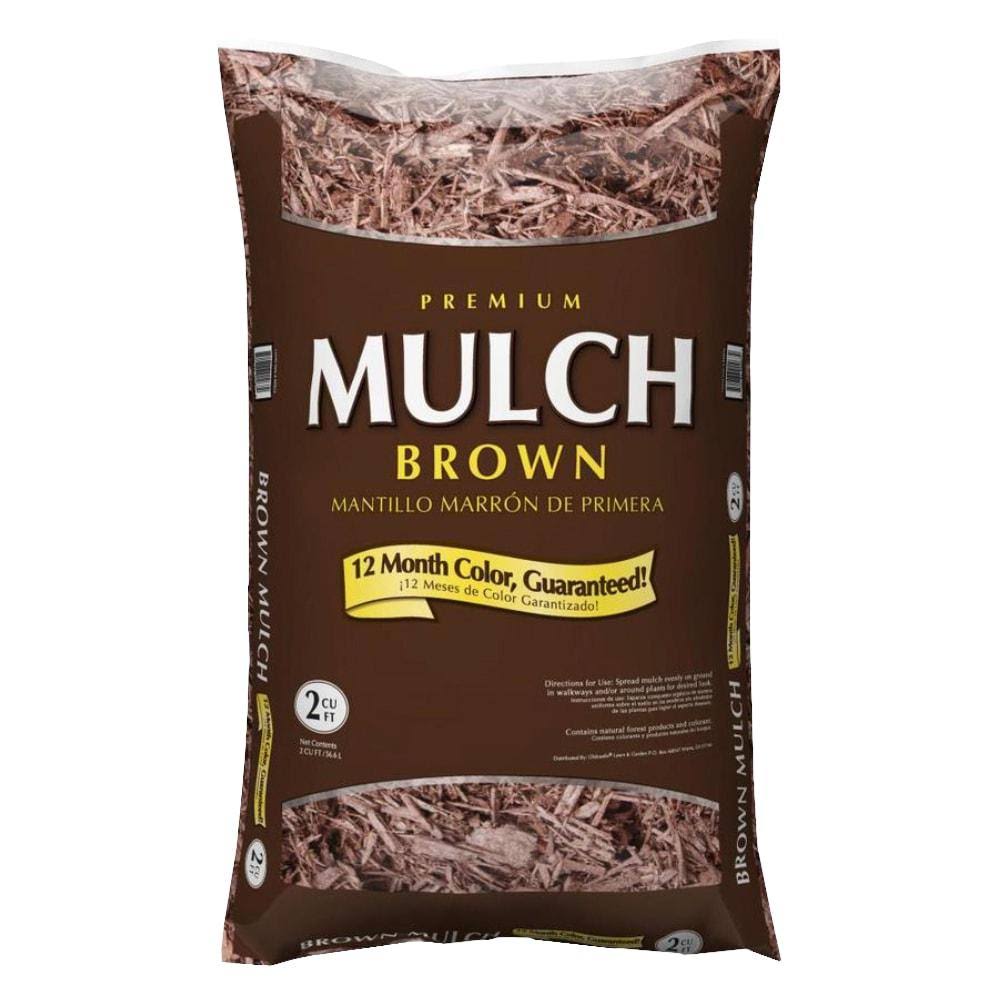 Lowe's Premium 2-cu ft Brown Mulch - Controls Moisture, Safer for Pets - 1-Year Color Guarantee | BRWN2L