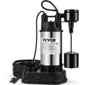 VEVOR Sump Pump, 1.5 HP 6000 GPH, Submersible Cast Iron and Stainless Steel Water Pump, 1 - 1/2" Discharge with 1 - 1/4" Adaptor, Automatic Vertical Float Switch, for Indoor Basement Water Basin