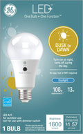 GE LED+ Dusk to Dawn 100-Watt EQ A21 Daylight LED Light Bulb