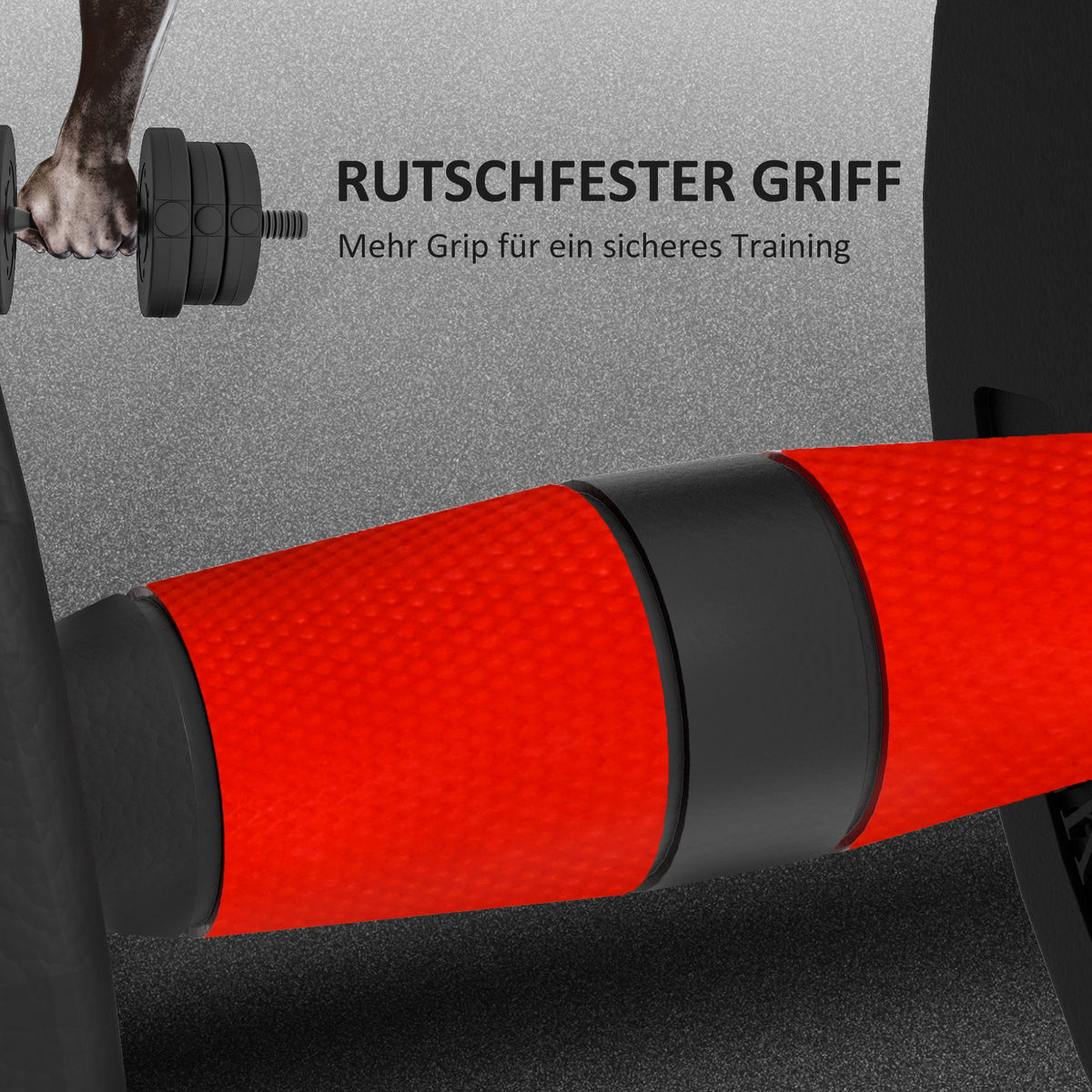 HOMCOM 2 in 1 Hanteln Set 20 kg verstellbare Kurzhantel & Langhantel professionell Dumbbell Krafttraining Schwarz