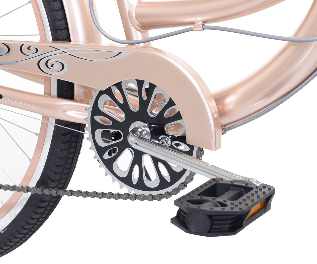 26 in. Bayside Women's Cruiser Bike. Rose Gold