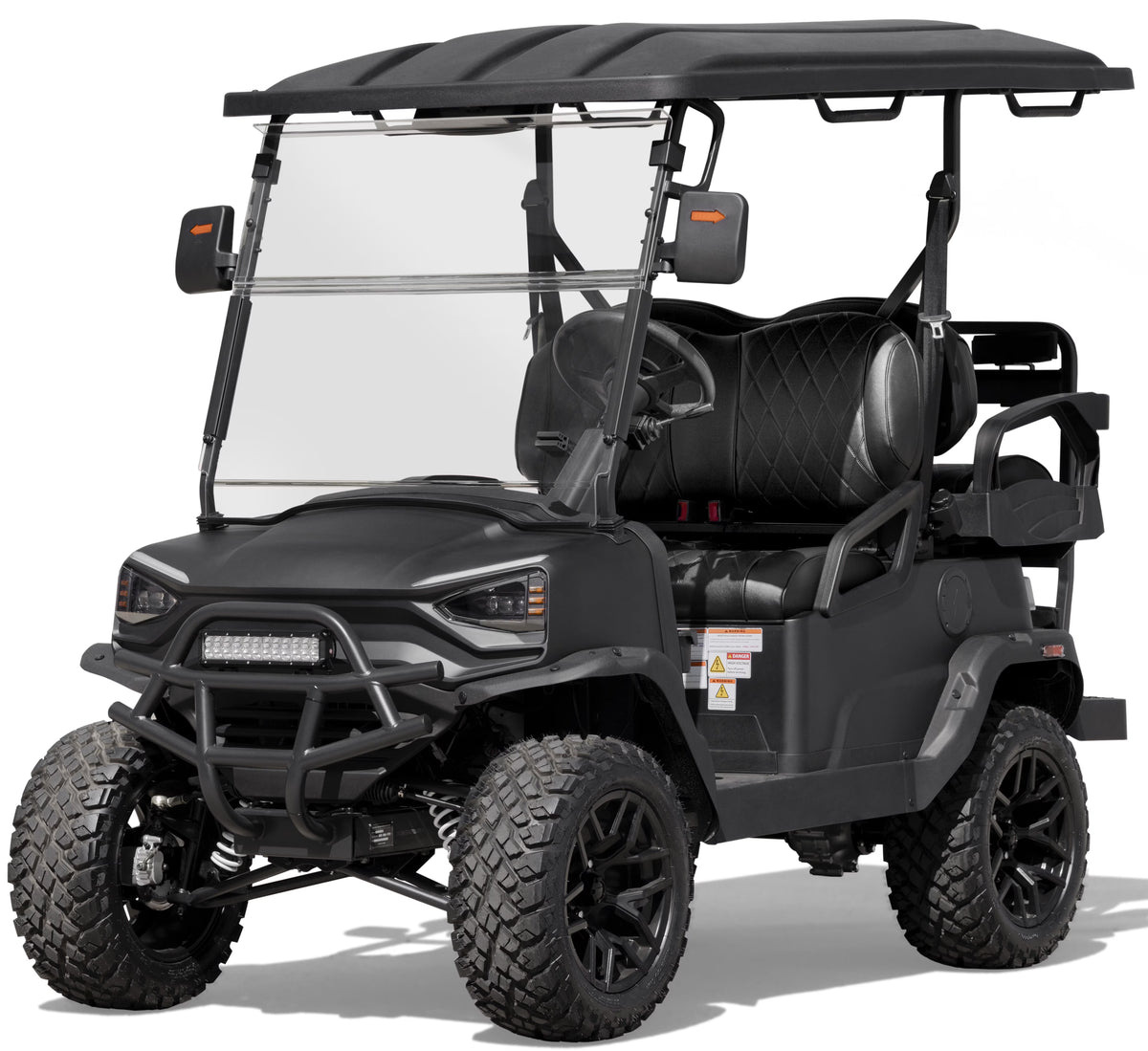 Coleman Powersports CGC2 51.2V Electric Utility Golf Cart, 4 - Seater Vehicle up to 20 MPH & 40 Miles Range, 5kw Motor, LCD Display & Rear Storage, Ages 16 and up, Matte Black