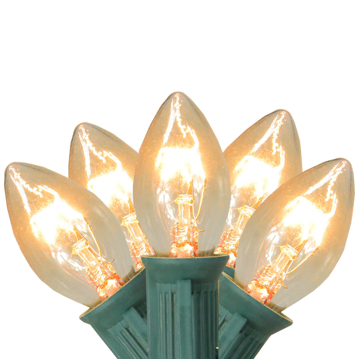 Northlight 25 Transparent Clear C7 Twinkle Christmas Lights - Green Wire