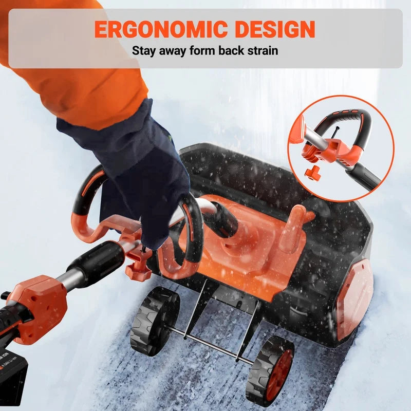 VOLTASK Cordless Snow Shovel - 24V | 11 - Inch | 4 - Ah Cordless Snow Blower, Battery Snow Blower with Adjustable Front Handle (4 - Ah Battery & Quick Charger Included)