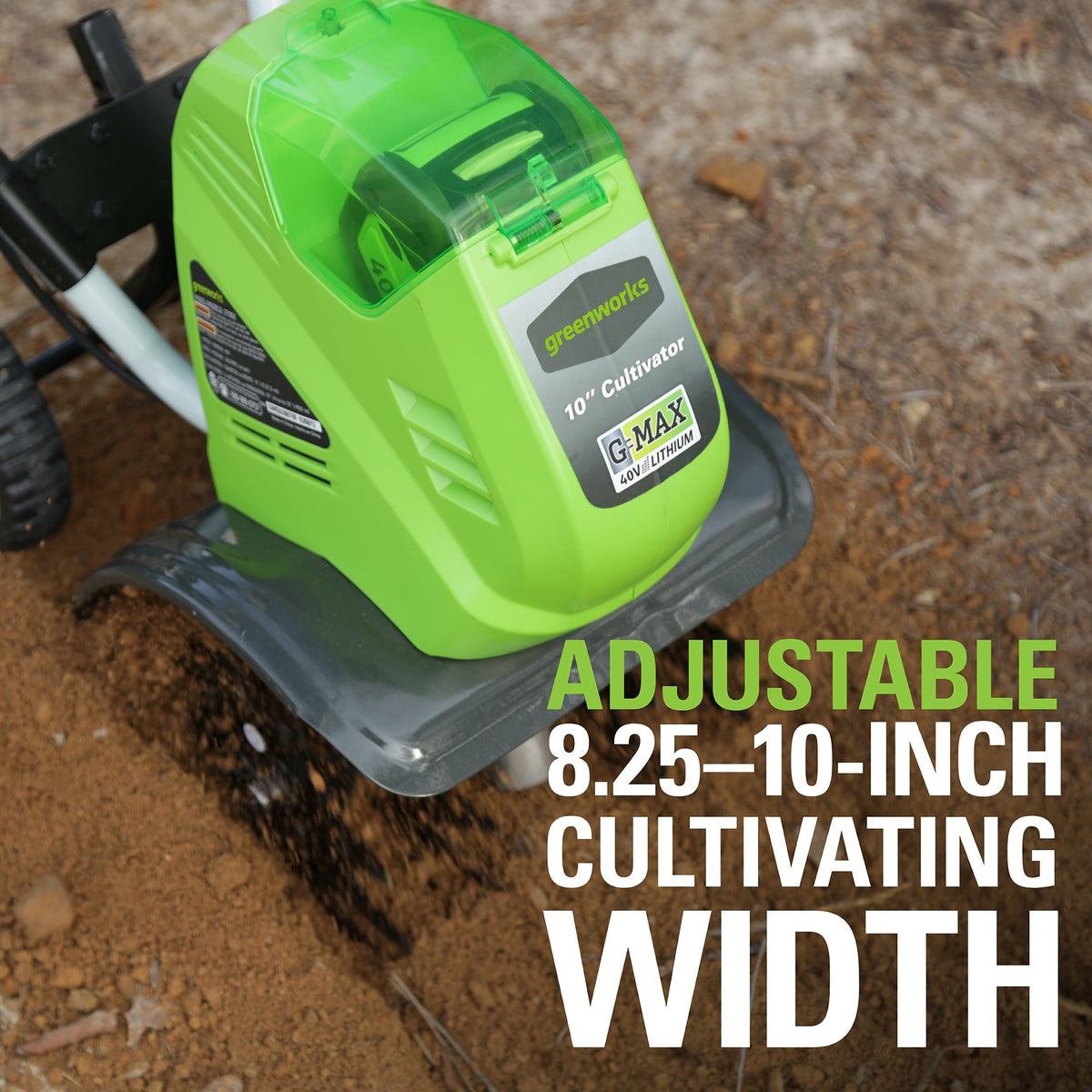 40V 10-inch Cordless Cultivator/Tiller with 40 Ah Battery and Charger. 27062
