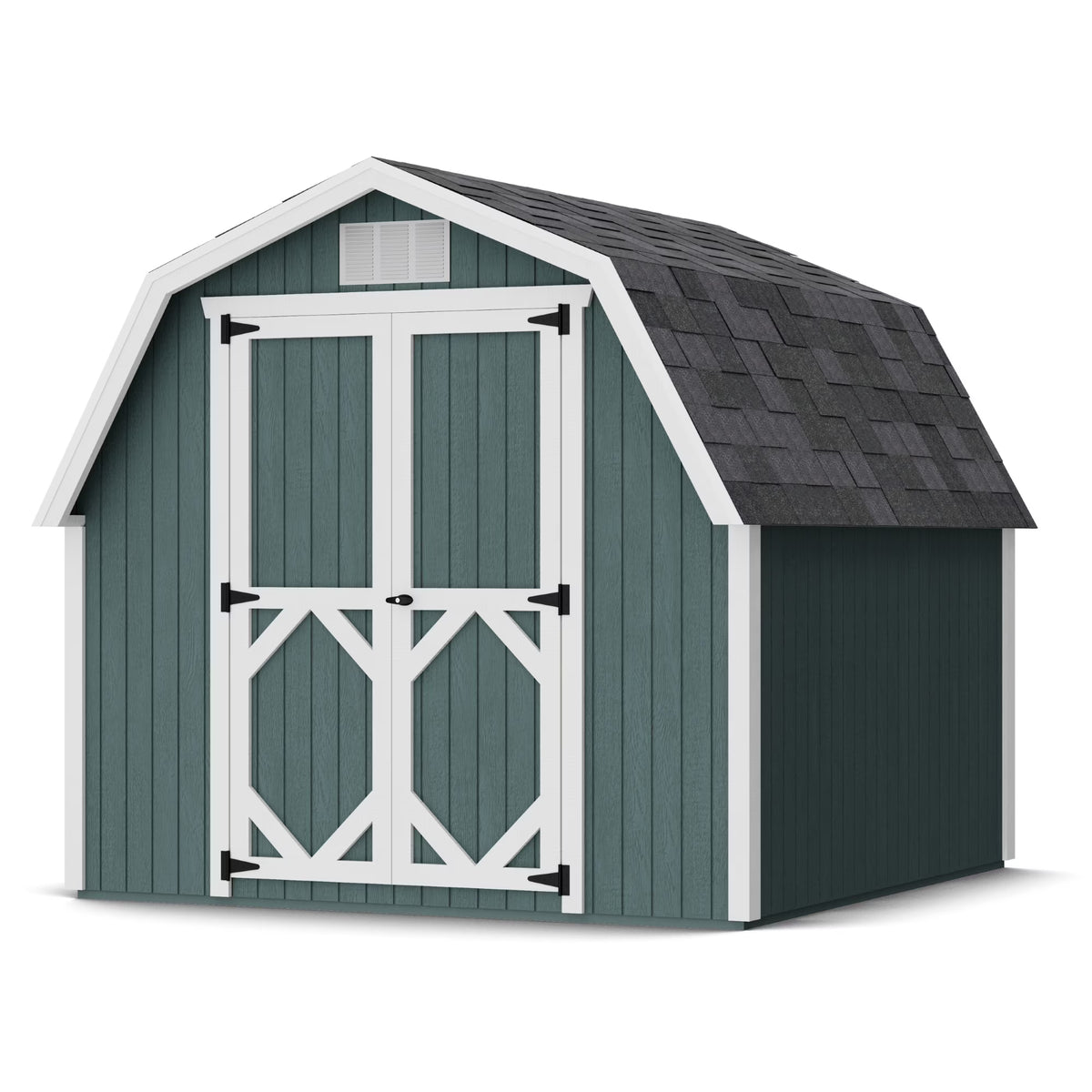 Little Cottage Co. 8x8 Classic Gambrel Barn with 4 Ft. Sidewalls, Outdoor Wood Storage Shed Do - It - Yourself Precut Kit