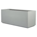 Polystone Planters Milan Tall 46 in. x 19 in. Gray Trough Planter