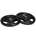 SPORTNOW Hantelscheibe, 2er-Set, 15 kg pro Scheibe, drei Griffe, bodenschonender Gummimantel, Metall