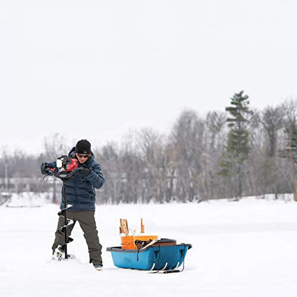 Pelican Trek 52 Utility Sled - Ram - X Runners, Pull Rope and Travel Cover - 4 Season Sled - Heavy Duty RAM - X Construction - Carry up to 226 lb - Cyan