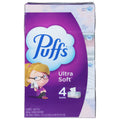 Puffs Ultra Soft Facial Tissues, 2-Ply - 4 - 124 tissue boxes 496 tissues