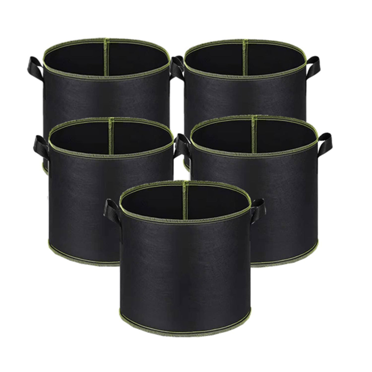 Niurui 5-Pack 10 Gallon Grow Bags Heavy Duty Aeration Fabric Pots Thickened Nonwoven Fabric Pots Plant Grow Bags with Handles,Fo