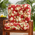 Dunedin Outdoor Floral Seat/ Back Combo Cushion by Havenside Home - 21W x 38L - Roma Floral