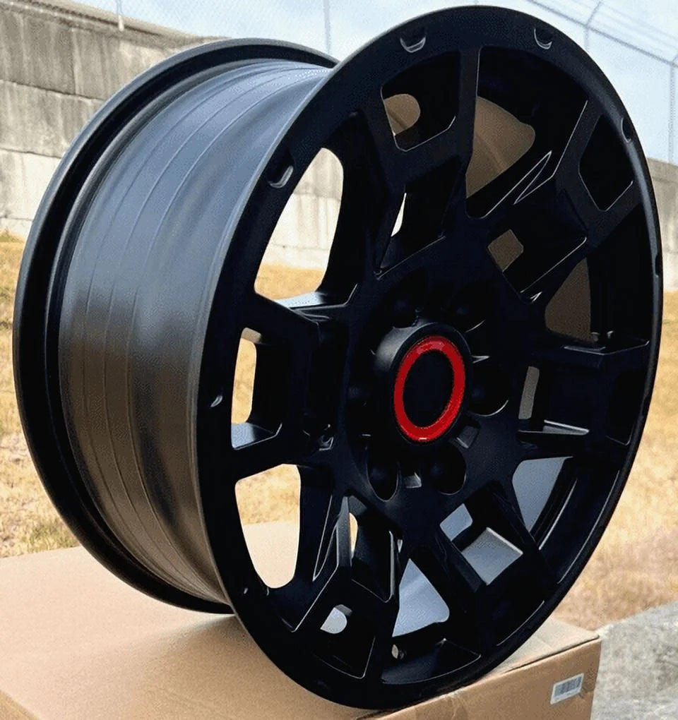 Thewheeldepot Aluminum Alloy 17 - Inch Wheel, 6x139.7 Lug, 17in x 8in/9in Rim, 6 Lugs, Black for Tacoma, 1 Pack