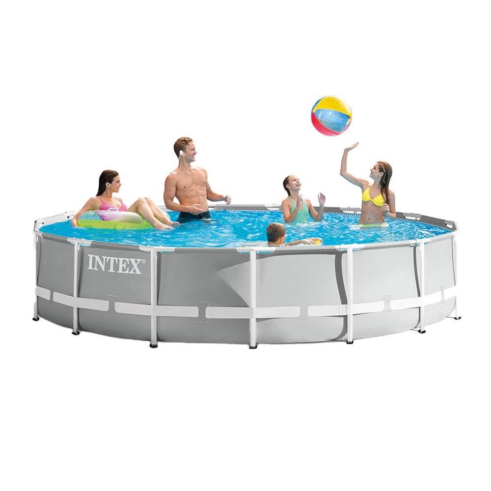 Intex 15 Foot x 42 inch Prism Frame Above Ground Swimming Pool Set with Filter