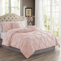 Swift Home Premium Pintuck Comforter Set - Blush - King