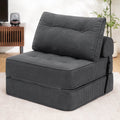 Hommpa Folding Sofa Bed Foldable Couch Bed Convertible Futon Chair with High Density Foam Filling with Pillow for Adult, Comfort Chair Bed for Living Room Bedroom, Gray, Single