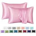 MR&HM Satin Pillow Case, 2 Pack Satin Standard Silk Pillowcase for Hair and Skin, 20x26, Pink, Size: Standard(20x26)