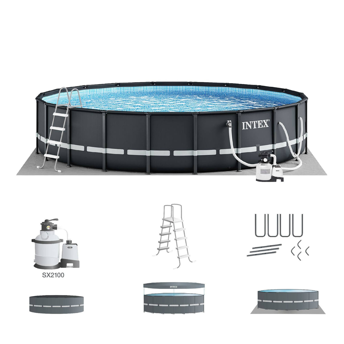 Intex 20' x 48" Ultra XTR Frame Round Swimming Pool Set with Sand Filter Pump
