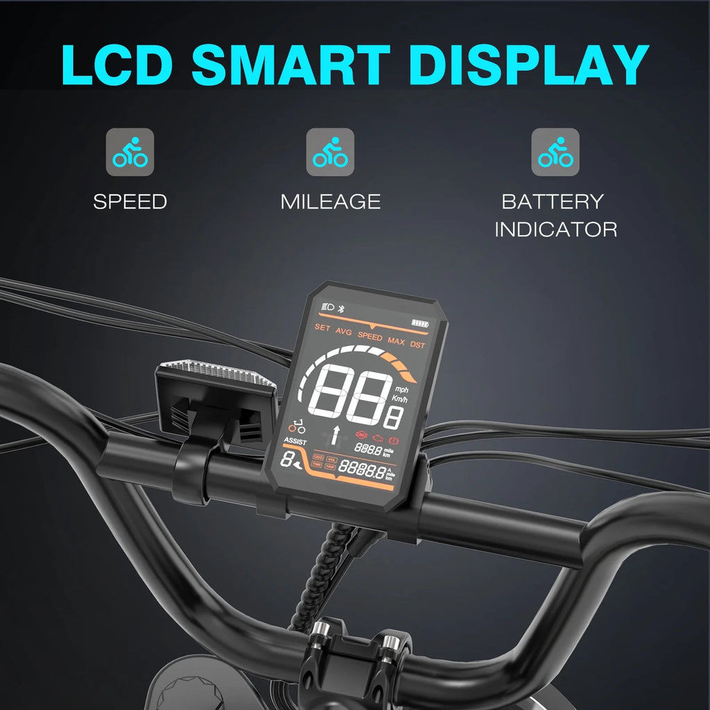 COLORWAY 750W 20"x4.0 Fat Tire Electric Bike, 48V 15ah Battery, Off - Road E - Bike for Adults, UL2849 Certified