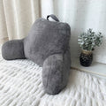 Faux Shearling Bed Rest Pillow Light Gray - Room Essentials